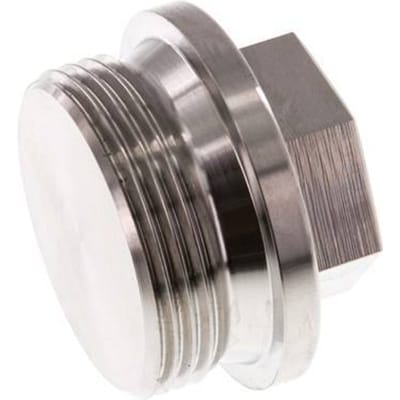 Plug G1 1/4" RVS met kraag en buitenzeskant 40 bar (562.0psi)