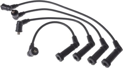 Ontstekingskabelset - Bougiekabel set - Auto Onderhoud - Koperen kern - 20 cm - Zwart