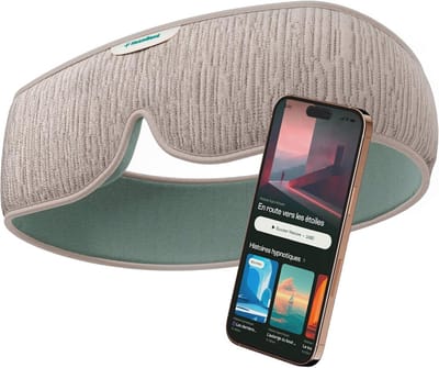 Draadloze Slaapkoptelefoon met Oogmasker en Geluidstherapie – 100% Verduisterend voor Meditatie en Ontspanning