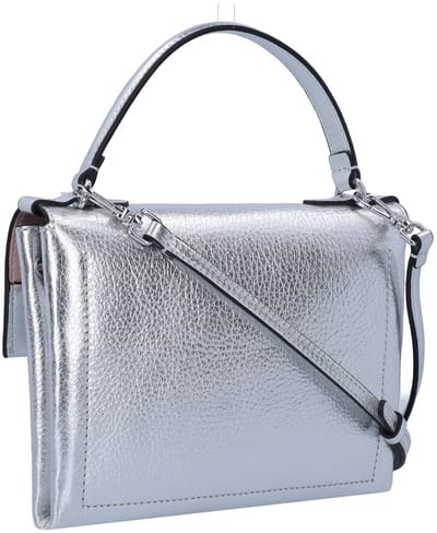 COCCINELLE Leren handtas schoudertas Arlettis Handbag Steel zilverkleurig