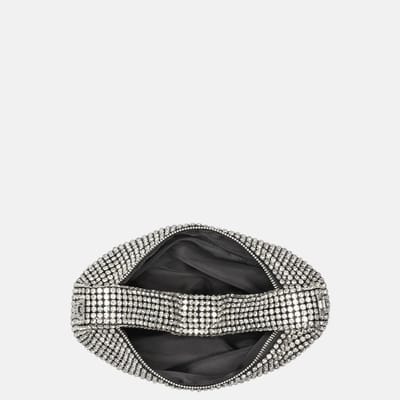 Firenze strass buideltje handtas silver