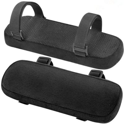 Dikke armleuningkussens van traagschuim voor bureaustoelen, 2 stuks ergonomische armleuninghoezen voor elleboogondersteuning, universeel geschikt voor gamingstoelen en computerbureaustoelen.