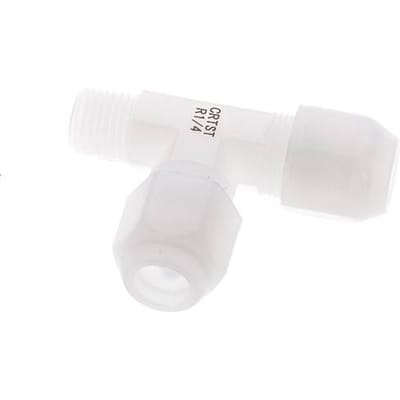 8x10mm & R1/4'' PVDF haakse slangkoppeling met buitendraad 10bar/145psi
