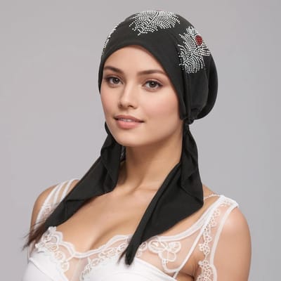 Dames Moslim Hijab Kanker Chemo Mutsen Bloemenprint Turban Muts Haarverlies Hoofddoek Elastisch moslim Hijab Sjaal Hoofdbedekking beige