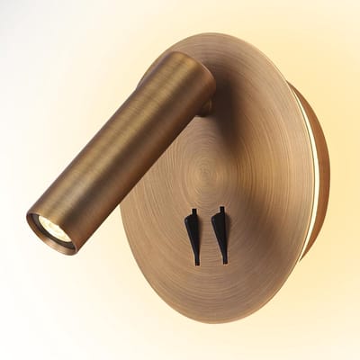 Wall Mount Reading Light for Bed - Backlight Night Wall Lamp - Hardwired Sconce with Switch - Adjustable Wall Sconce Surface Mount - LED Wall Lighting for Bedroom Bedside Lamps (Bronze)