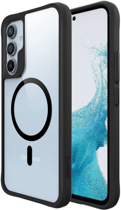Buddi Hybrid - Hoesje Geschikt voor Samsung Galaxy A54 - Compatibel met MagSafe - Back Cover met Magneet - Magnetische Beschermhoes - Case Transparant Zwart