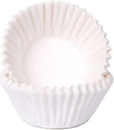 House of Marie Chocolade Baking Cups - Wit - pk/100 - Cupcake Cups