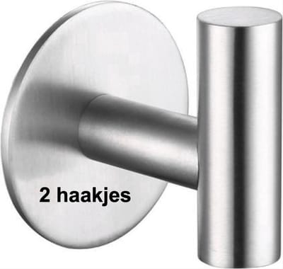 Go Go Gadget - Ophanghaak - Zelfklevend - Multifunctioneel - 1 set van 2 stuks - Zilver