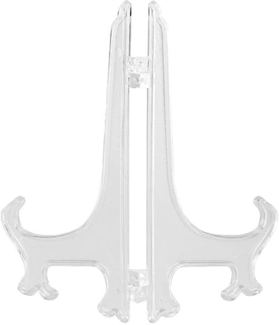 Cosensi- Decoratieve Frame - Verstelbare Display Standaard - Inklapbaar - Kunststof - Voor Borden/Fotolijsten - Hoogte 17,5 cm - Displaystandaard