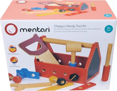 MENTARI Rollenspel - Gereedschapskist - 21X13,2X15,5Cm - 15 Delen - 3 Jaar