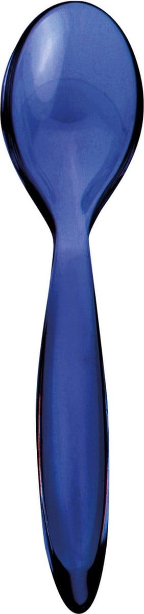 Pico Eierlepeltje Blauw - Set van 6 - Mooi bij het ontbijt of bij de brunch- Hoogwaardig materiaal - Italiaans product -