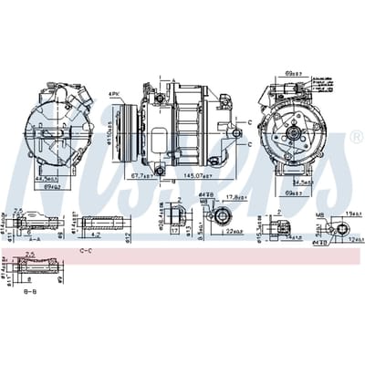 Compressor, airconditioner NISSENS 890759