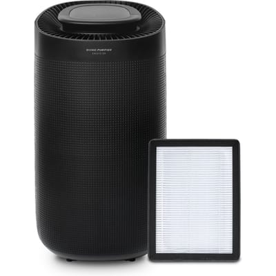 JAP Appliances Enivio D9 - Luchtontvochtiger en luchtreiniger met HEPA-filter en 4 wielen - Ontvochtigt 12L per dag - Hygrostaat - Ontvochtiger huis - Woonkamer, slaapkamer, badkamer en kelder - Met afvoer - Was-droog Functie