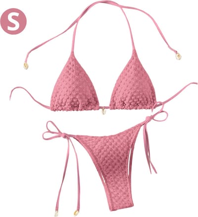 Bovista Bikini Dames - Meisjes Bikini - Badpak - Push Up - Vrouwen Badkleding - Zwemmen - Sexy Set - Top & Broekje - Roze - Maat S