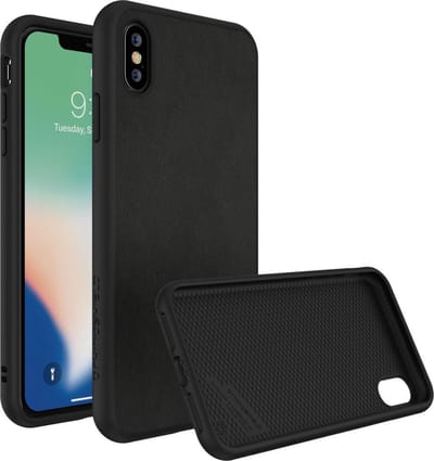 RhinoShield SolidSuit iPhone XS Max Hoesje Black Leather