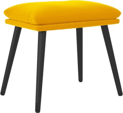vidaXL Voetenbank 45x29,5x35 cm fluweel mosterdgeel
