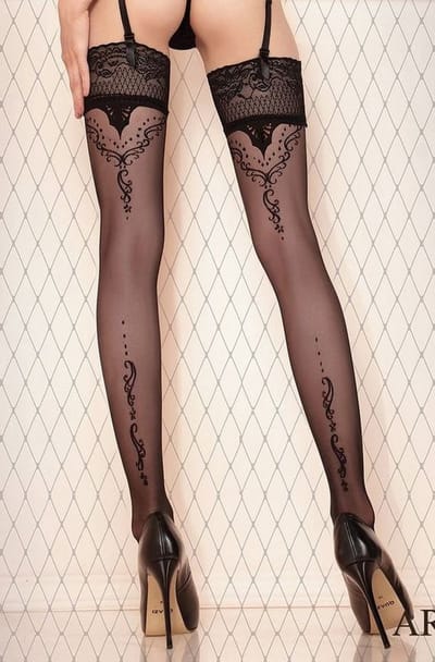 Studio Collants EROTISCHE HOLD-UP KOUSEN 20 den zwart | S/M