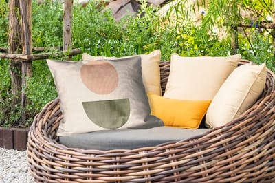 Buitenkussens - Tuin - Modern - Roze - Groen - Natuur - Geometrisch - Vormen - 50x30 cm