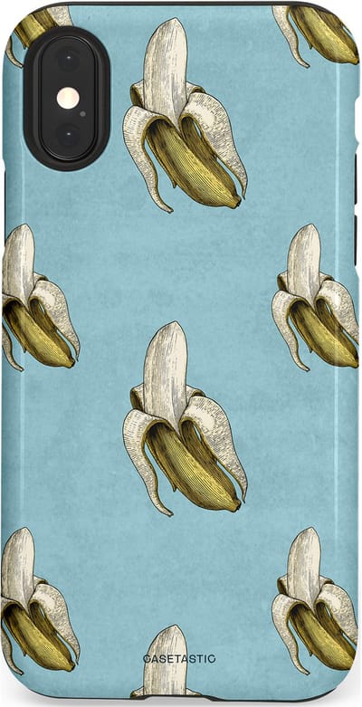 Casetastic Hoesje Geschikt voor Apple iPhone X/Xs - Stijlvolle Beschermende Duo-layer Case - Vintage Fruit Design