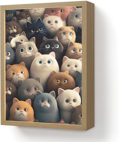 Nachtlampje 30x40 cm - Kinder lamp - Katten - Dieren - Poes - Design - Meiden - Jongens - Tafellamp kinderkamer draadloos - Slaapkamer lampje - Bedlamp kinderen - Kinderlampje - Wandlamp babykamer - Nachtlampjes