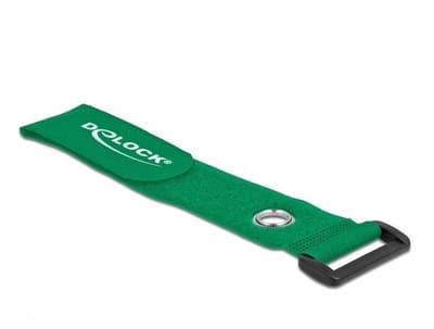 Haak-en-lus kabelbind met lus en bevestiging Eyelet L 280 x W 38 mm groene 3 stuks