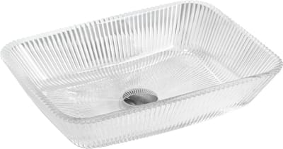 Mexen Tiva glazen opzetwastafel 46 x 33 cm, transparant - 24184600