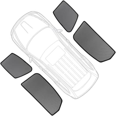 Auto Zonnescherm - Raamgordijn - Zonwering - Magnetische Bevestiging - Set van 4 - Zwart