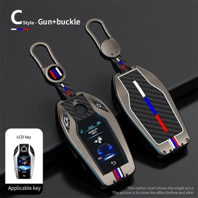 Étui Housse Sac à Clés de Voiture Pour Bmw G05 X5 G30 G12 G11 G32 G31 Série 5 7 I8 I12 I15 G01 X3 G02 G07 Accessoire Intérieur black