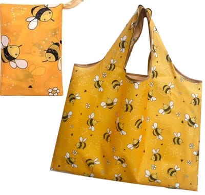 BRENZOOS- Boodschappentas Opvouwbaar - Grote Boodschappentas 50 x 60 cm - Herbruikbare Boodschappentas - Lichtgewicht Handtas - Polyester Materiaal - Cartoon Bij Ontwerp - Herbruikbare Tas