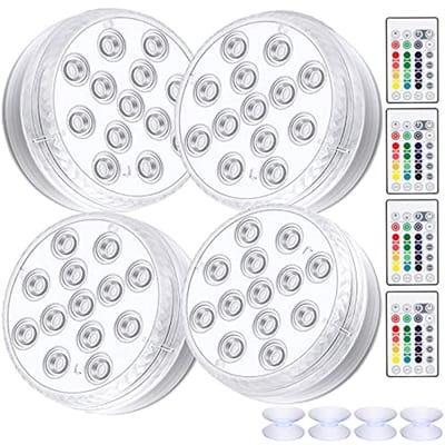 Waterdicht RGB LED Onderwaterlicht met Afstandsbediening – 4-pack voor Vazen en Decoratie