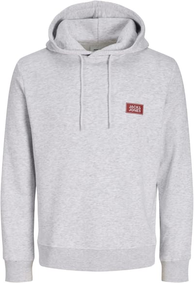 Jack & Jones Trui Jjrush Sweat Hood 12298428 White Melange Mannen Maat - XXL