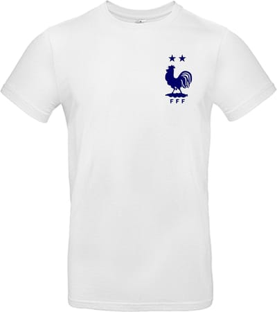 France - WK shirt - Voetbalshirts - Frankrijk - Wit T-shirt korte mouw - Maat S - 100% Cotton