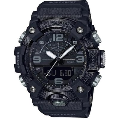 Casio MASTER OF G-LAND Serie Modieuze Retro Straat Klassiek Wijzerplaat Dubbele Weergave Modderbestendig, Schokbestendig en Waterdicht Kwarts Uurwerk GGB100-1B black