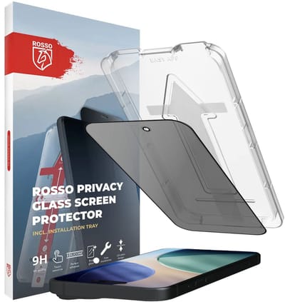 Rosso Privacy Screen Protector Geschikt voor Apple iPhone Air - 9H Gehard Glas - Installatietray - Case Friendly Tempered Glass - Stofvrij - Eenvoudige Installatie