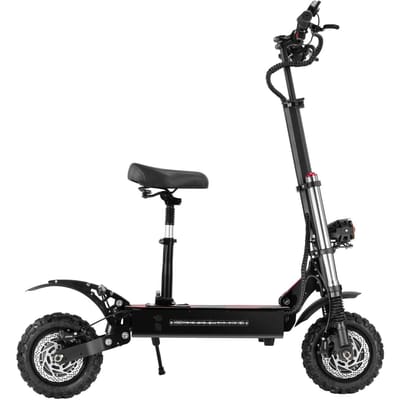 Boyueda S3-11 Elektrische Scooter met Dubbele Motor, 6000W, 60V38Ah, 120km Bereik, 85km/h Topsnelheid, Hydraulische Remmen, 11  Off-Road Banden, Opvouwbare E-Scooter 60V 6000W 38Ah zwart