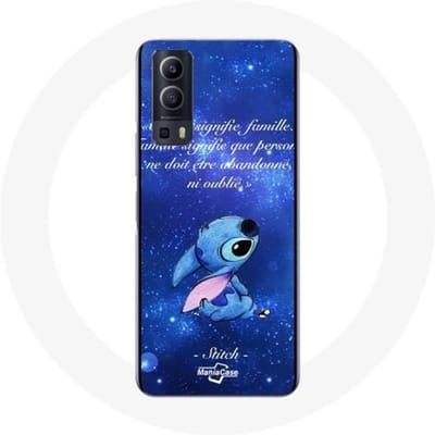 Vivo Y72 hoesje Stitch Ohana-citaat