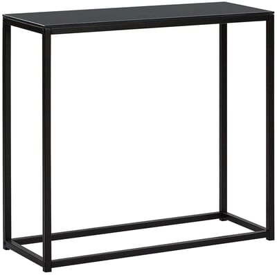DELANO - Consoletafel - Zwart - Veiligheidsglas