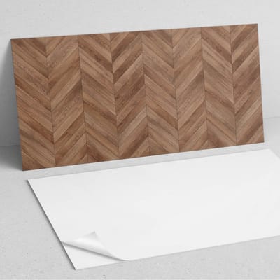 Coloray Wandpanelen Zelfklevend - Visgraatpatroon PVC Wandpaneel - 100 cm x 50 cm - Bruin Wandbekleding Zelfklevend - 1 stuk - Texturen Wandpanelen Zelfklevend - Wandpaneel Keuken - Wandpanelen Badkamer