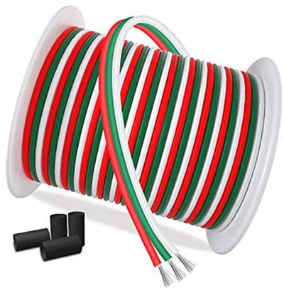 100ft Verlengkabel 3 Pin Draad Koord 30 M 22AWG Hookup Elektrische Draad voor LED Strips en RGB Verlichting