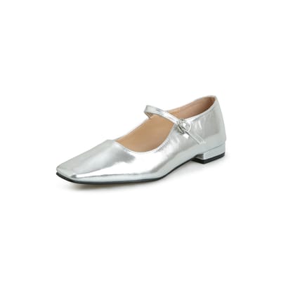 Kleine Maat Enkele Schoenen Dames Platte Bodem Nieuwe Zomer Leer Mode Vierkante Neus Lage Uitloop Feeërieke Stijl Mary Jane Schoenen 38