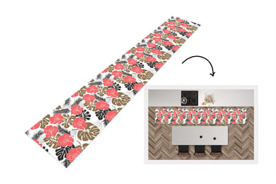 Keukenloper - Loper keuken - Exotische planten - Patronen - Hawaii - 300x50 cm - Keukenloper vinyl