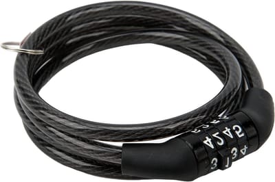 Fiets combinatieslot - Diefstalpreventie kabel - Fiets beveiligen - 4-cijferig codesysteem - 16 cm - Zwart