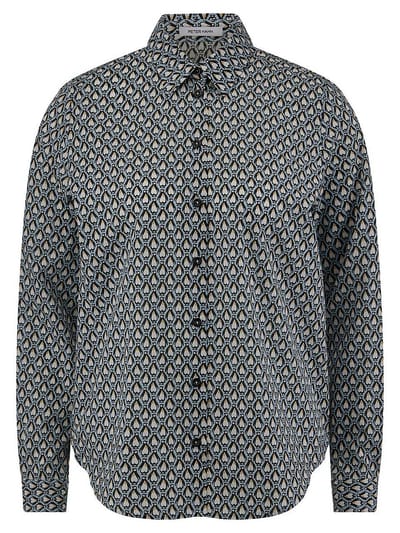 Blouse lange mouwen Van Peter Hahn blauw