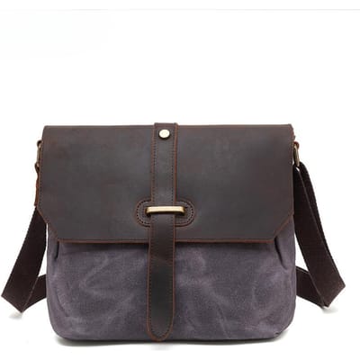 Heren casual schoudertas, lichtgewicht waterdichte canvas crossbodytas, rugzak, kleine vierkante tas