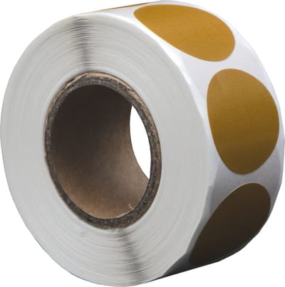 500 Etiketten Rond Goud 20 mm op Rol - Sluitzegel - Markeringspunten - Blanco ronde stickers - DULA