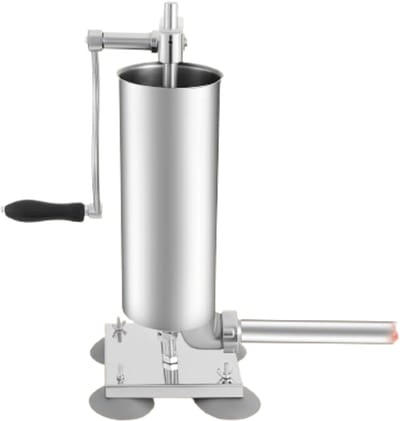 Cellista Worstvuller 3 Liter - Handmatige Worstmaker RVS - Worstpers - Worststuffer - 4 Vulbuizen - Keuken Slagerij - Worst