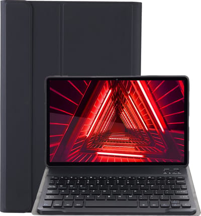 Hoes - Geschikt voor Lenovo Tab M10 FHD Plus (2e / 2nd Generatie) - Keyboard Book Cover - Toetsenbord Case - Hoesje - Zwart