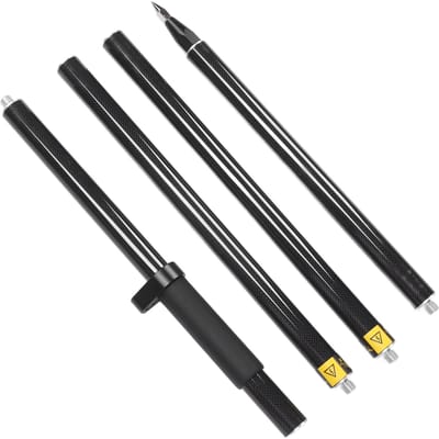2 Meter 4 Secties Meetstok RTK GPS Koolstofvezel Landmeetkundige Prismastok met Waterpas 0mm gray