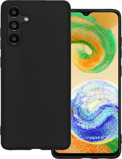 Hoesje Geschikt voor Samsung Galaxy A04s - Sterk & Shockproof - Hoes Cover - Siliconen Case - Zwart