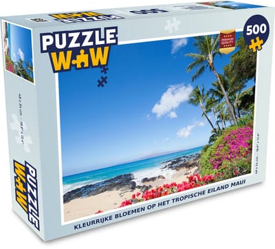 Puzzel Kleurrijke bloemen op het tropische eiland Maui - Legpuzzel - Puzzel 500 stukjes